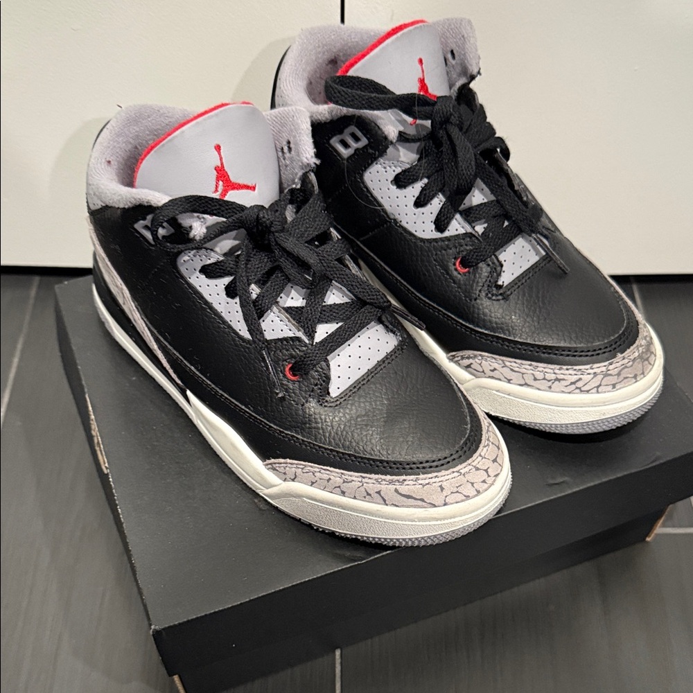 Jordan Kids Black and White Sneakers